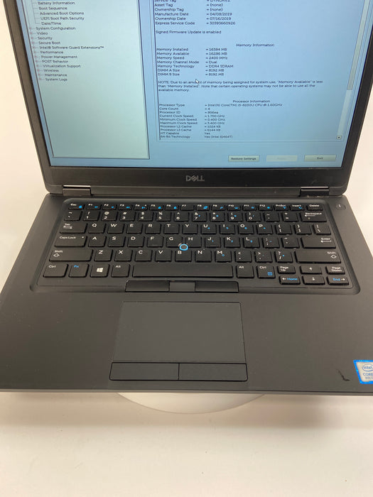 Dell Latitude 5490 14" Intel Core i5-8250U 512GB SSD 16GB RAM Win 11 Pro