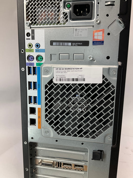 HP Z6 G4 Workstation Xeon Silver 4116 512GB 32GB Win 11 Pro