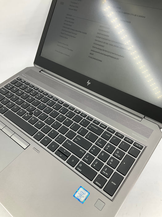 HP ZBook 15 G6 15.6" Core i7-9850H 250GB 32GB B Win 11 Pro T1000 *READ*