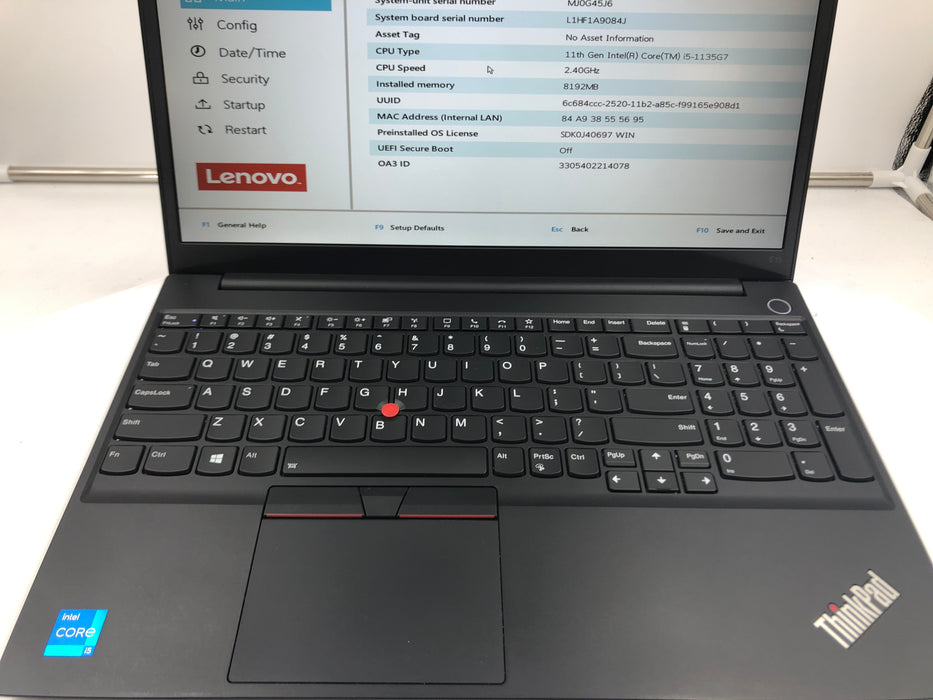 Lenovo ThinkPad E15 Gen 2 15.6" Core i5-1135G7 256GB 8GB B Win 11 Pro