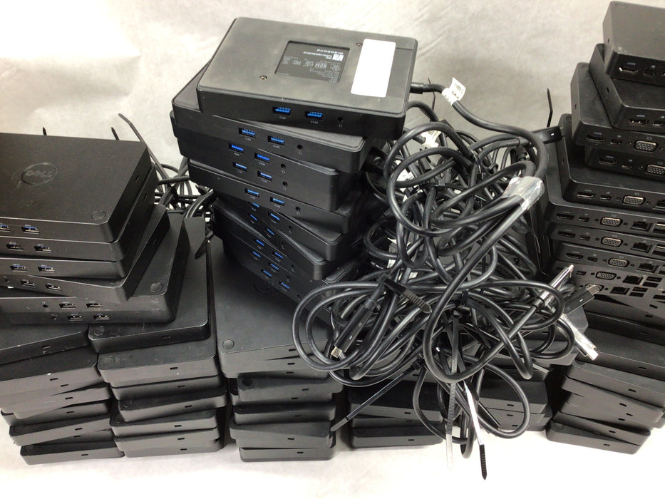 Lot of 86 - Dell WD15 K17A 4K Thunderbolt 3 (USB-C) Docking Stations + PSU