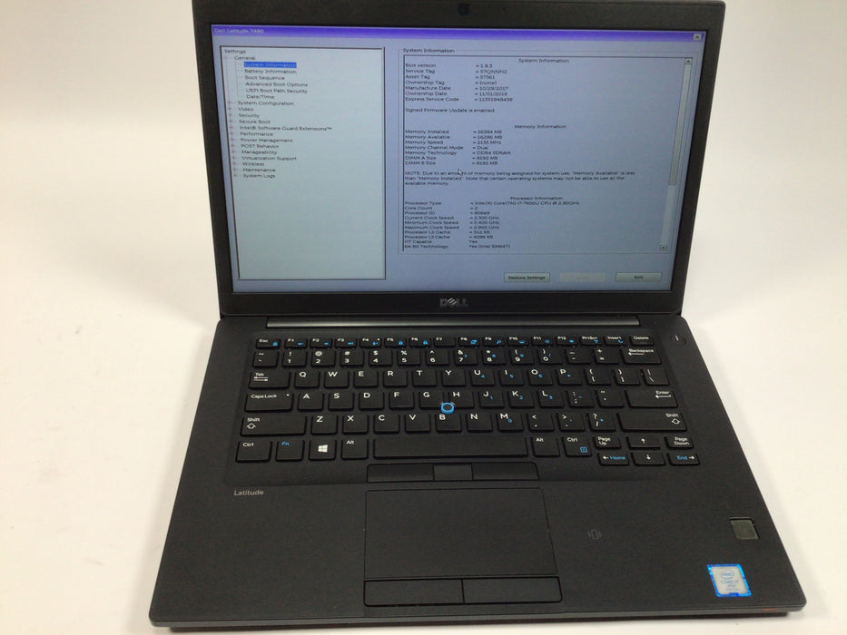 Dell Latitude Laptop 7480 Core i7-7600U 256GB SSD 16GB Win 10 Pro