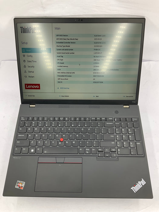 Lenovo ThinkPad P16s Gen 1 16.0"AMD Ryzen 7 PRO 6850U 512GB 32GB  B Win 11 Pro