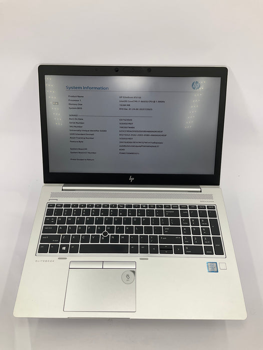 HP EliteBook 850 G6 15.6" Core i7-8665U 512GB 16GB B Win 11 Pro