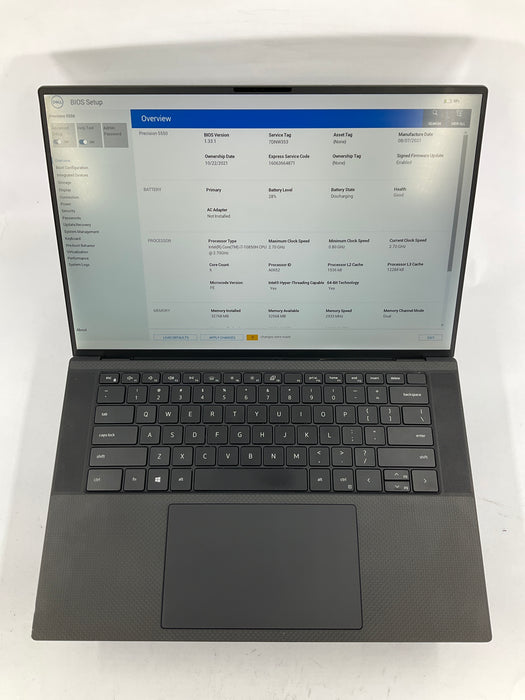 Dell Precision 5550 15.6" Core i7-10850H 512GB 32GB Win 11 Pro T1000