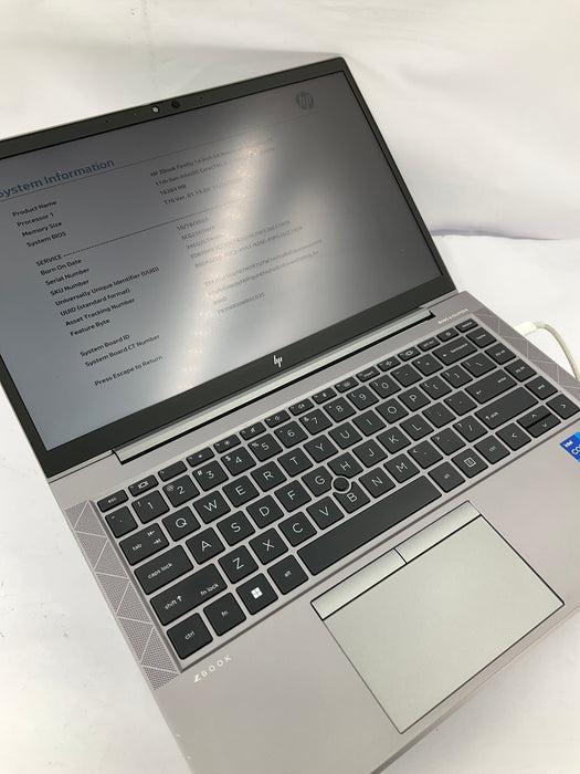 HP Zbook Firefly G8 14" Touch Core i7-1165G7 256GB 16GB B Win 11 Pro T500 *READ*