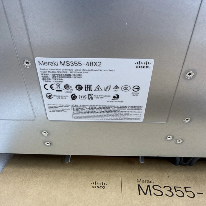 NEW Cisco Meraki MS355-48x2-HW Layer 3 Cloud managed 48GE 24xmG Switch 1025 Watt