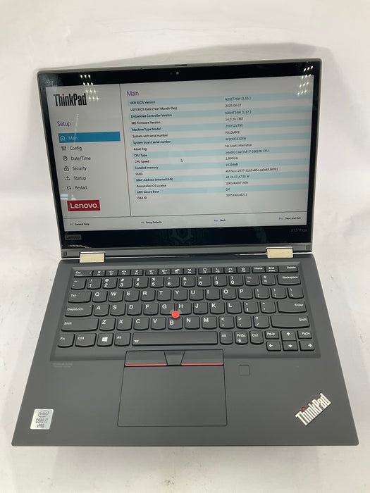 Lenovo ThinkPad X13 Yoga Gen 1 13" Core i7-10610U 512GB 16GB Win 11 Pro *READ*