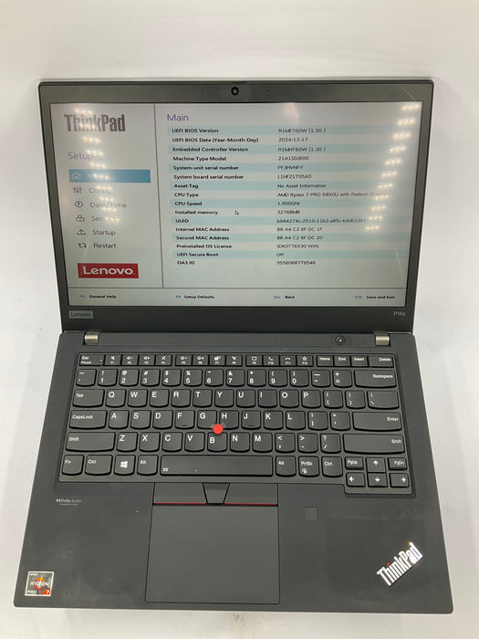 Lenovo ThinkPad P14s Gen 2 14" Touch AMD Ryzen 7 PRO 5850U 1TB 32GB B WIn 11 Pro