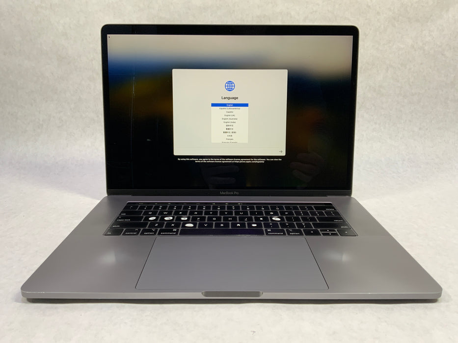 2019 Apple MacBook Pro A1990 (EMC 3359) 15.4" Intel Core i9-9880H 512GB flash 16GB RAM macOS Sonoma