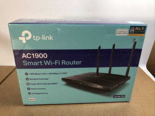 NEW! TP-Link Archer A9 AC1900 Wireless Smart MU-MIMO Dual Band Wi-Fi Gigabit Router