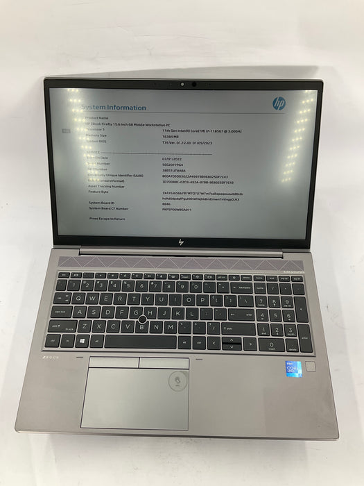 HP Zbook Firefly G8 15.6" Core i7-1185G7 512GB 16GB B Win 11 Pro
