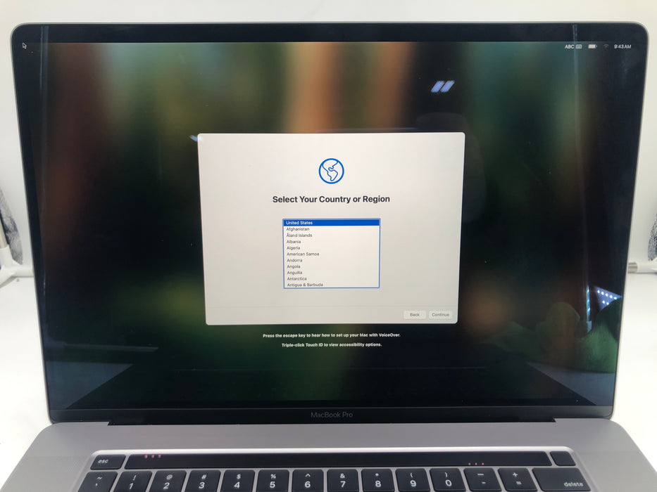 2019 Apple MacBook Pro 16" Intel Core i9-9980HK 500GB SSD 16GB RAM macOS Sequoia