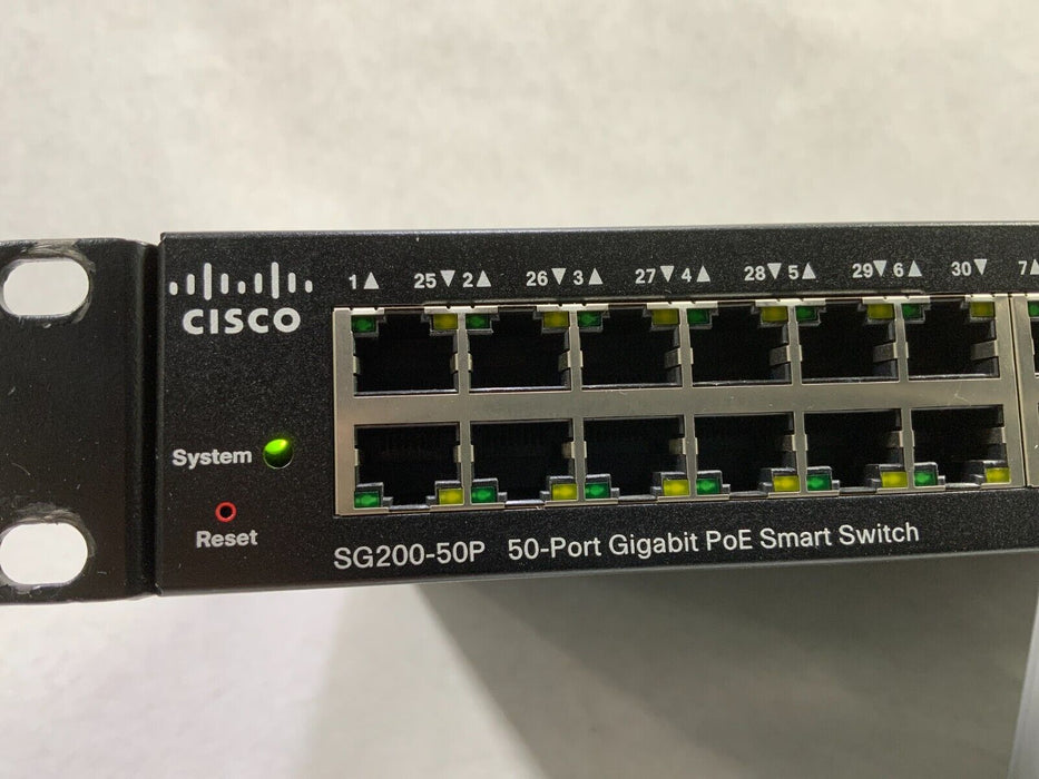 Cisco SG200-50P 50-Port Gigabit PoE Smart Switch SLM2048PT