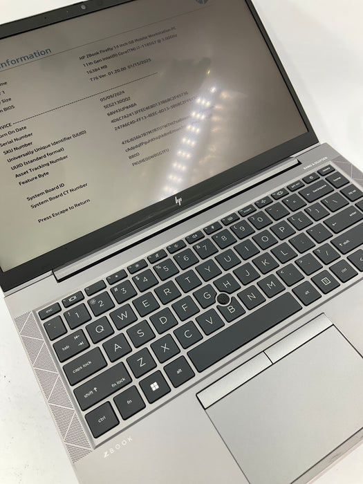 HP Zbook Firefly G8 14" Touch Core i7-1185G7 512GB 16GB B Win 11 Pro
