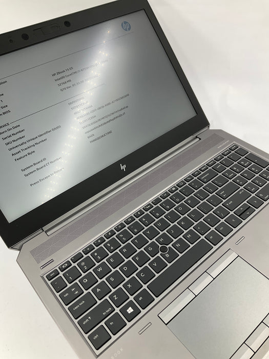 HP ZBook 15 G5 15.6" Core i7-8750H 250GB 32GB A Win 11 Pro P2000