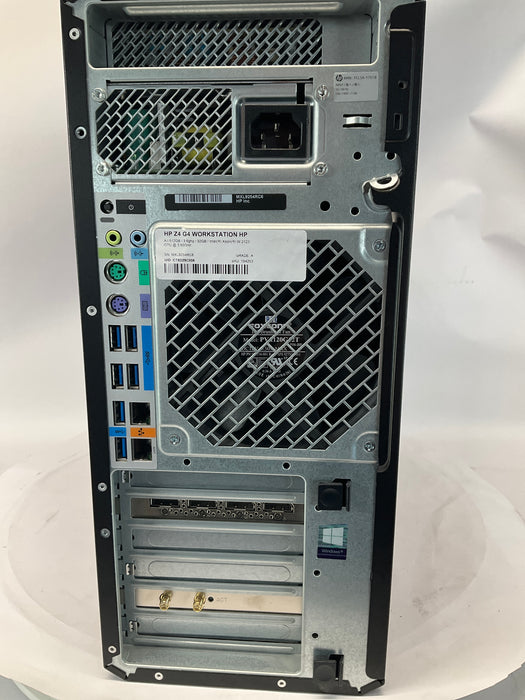 HP Z4 G4 Workstation Xeon W-2123 512GB 32GB Win 11 Pro P2000