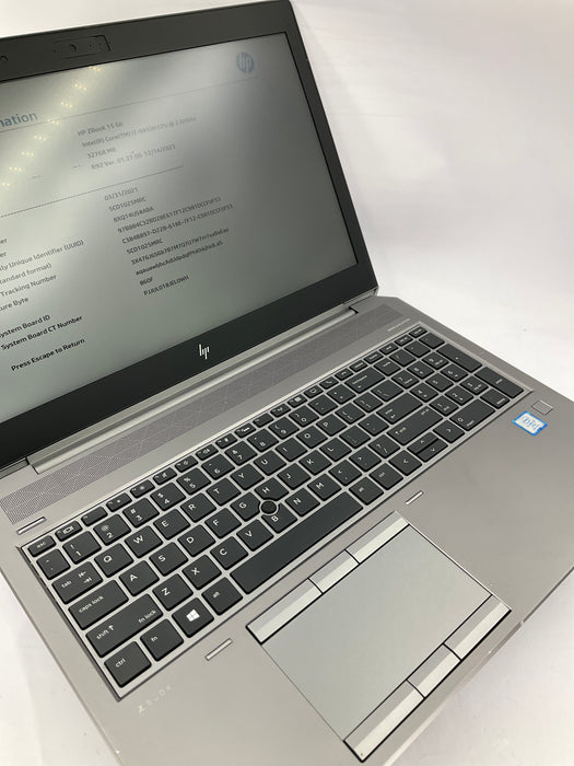 HP ZBook 15 G6 15.6" Core i7-9850H 512GB 32GB B Win 11 Pro T1000 *READ*