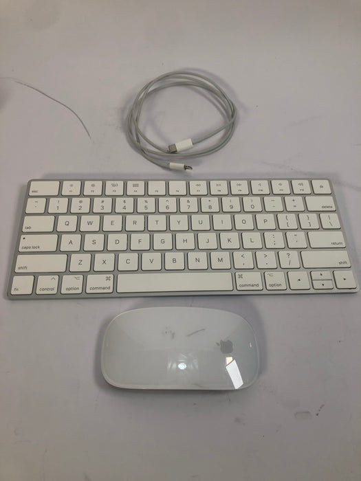 Lot of 2 - Apple Magic Keyboard A1644, Magic Mouse A1657 Bluetooth, & Cable