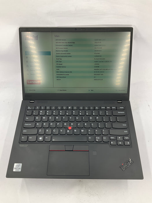 Lenovo ThinkPad X1 Carbon 8th Gen 14" Touch Core i7-10610U 512GB 16GB B W11P