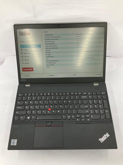 Lenovo ThinkPad T15 Gen 1 16" Touch Core i7-10610U 256GB 32GB B Win 11 Pro