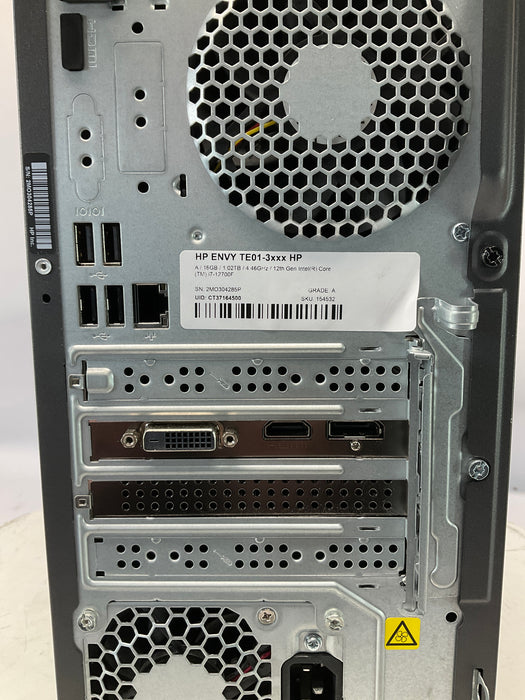 HP Envy TE01-3197c Core i7-12700F 1TB 16GB Win 11 Pro GTX 1660 Super