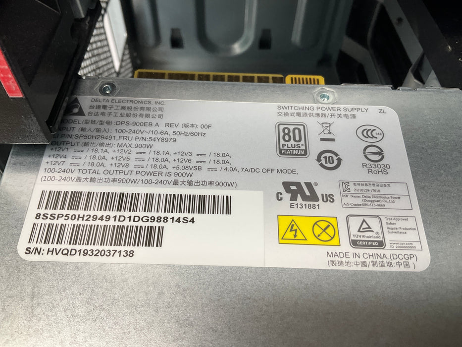 Lenovo ThinkStation P720 Dual Xeon Gold 6134 512GB 32GB Win 11 Pro RTX 2080