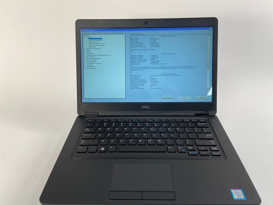 Dell Latitude 5490 14" Intel Core i7-8650U 256GB SSD 16GB RAM Win 11 Pro