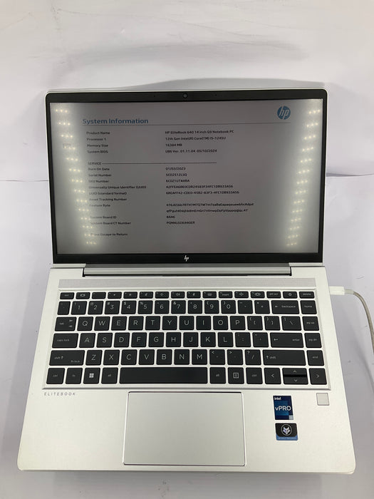HP EliteBook 640 G9 14" Core i5-1245U 256GB 16GB B Win 11 Pro