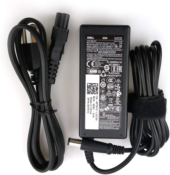 Genuine Dell 65w Charger AC/DC Adapter 19.5V 3.34A Large Barrel