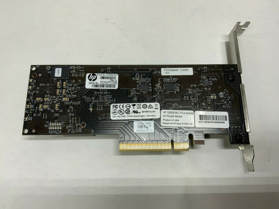 HP 1205GB MLC G2 PCIE IODRIVE2 Accelerator 674327-001 673646-B21