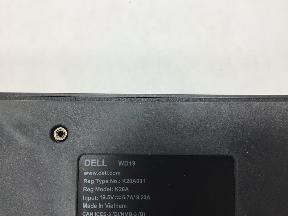 Dell K20A WD19 USB-C Docking Station
