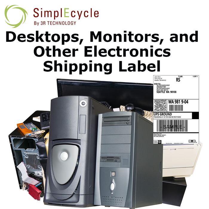 SimplEcycle Desktops, Monitors and Other Electronics Shipping Label