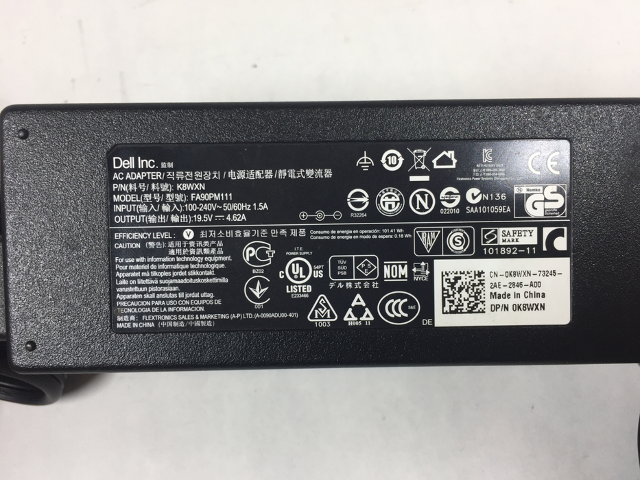 Genuine Dell 90w watt charger AC/DC Adapter 19.5V 4.62A Large Barrel