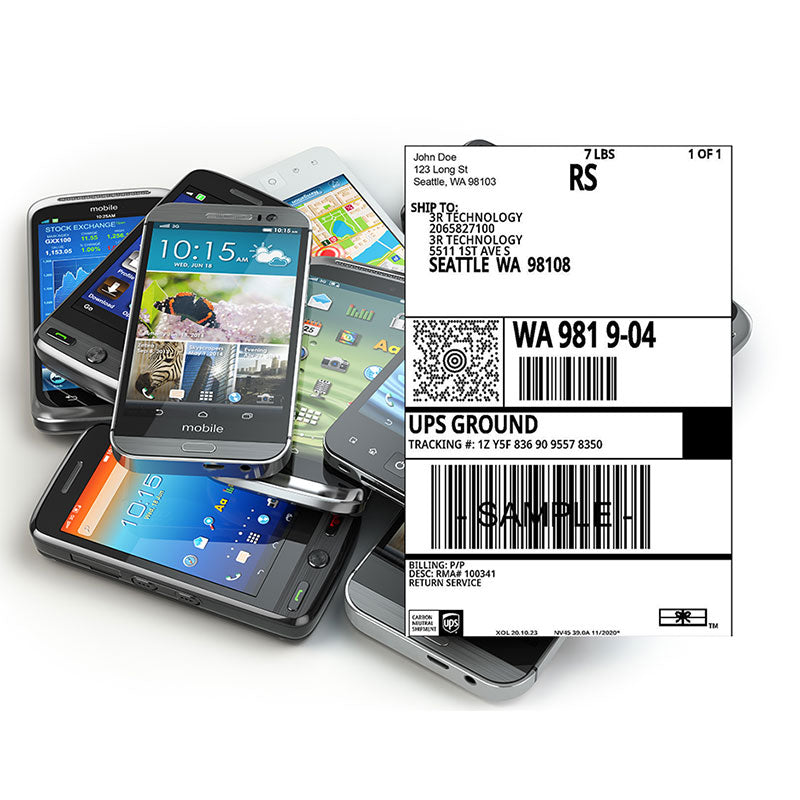 SimplEcycle Cell Phone Shipping Label Only — 3R Technology